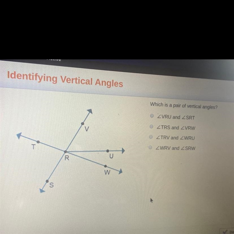 Which is a pair of vertical angles?-example-1