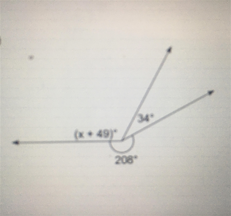 Find the value of x: PLEASE HELP!! I need to show my work. Thank you!!!-example-1