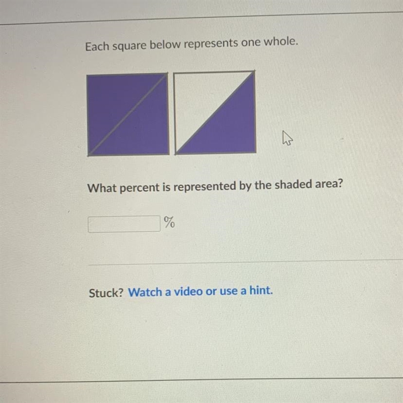 What percentage is the shaded area-example-1