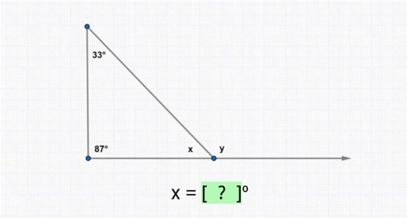 Find X using angle sum theory.-example-1