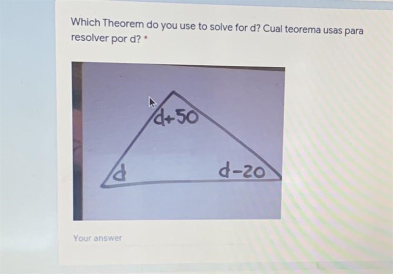 Which Theorem do you use to solve for D?-example-1