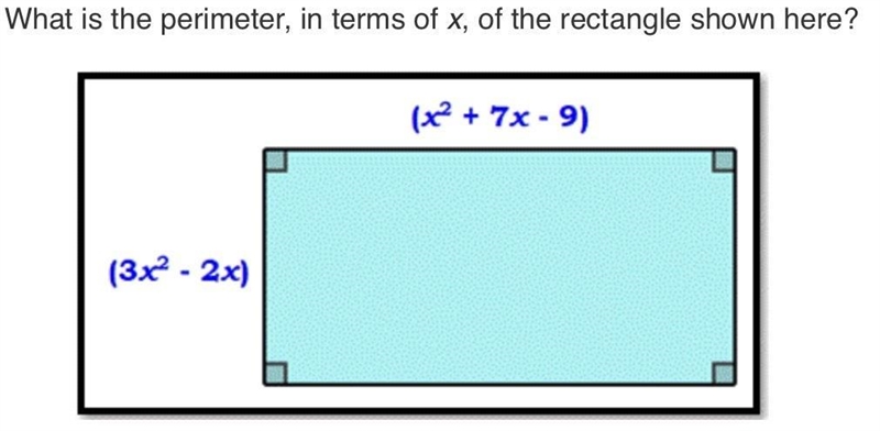 1. 8x^2 + 10x - 9 2. 3x^4 - 14x^2 - 9 3. 4x^2 + 5x - 9 4. 8x^2 + 10x - 18-example-1