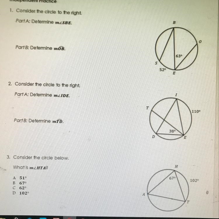 Determine the following angles-example-1