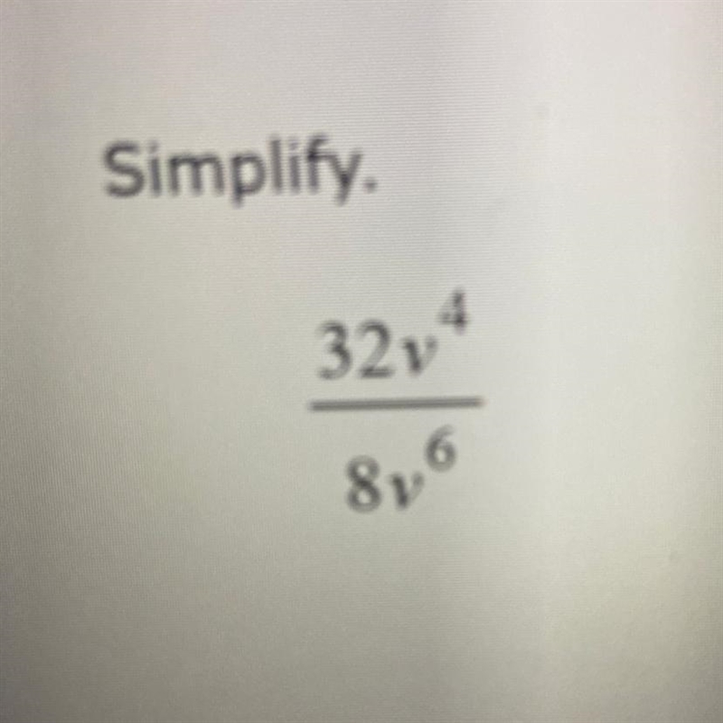 Simplify. 32v2 the power of 4/ 8v to the power of 6-example-1