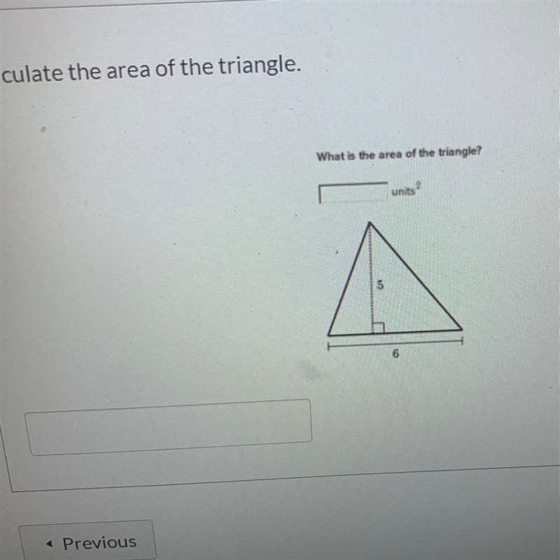 Calculate the area of the triangle. Please help!-example-1