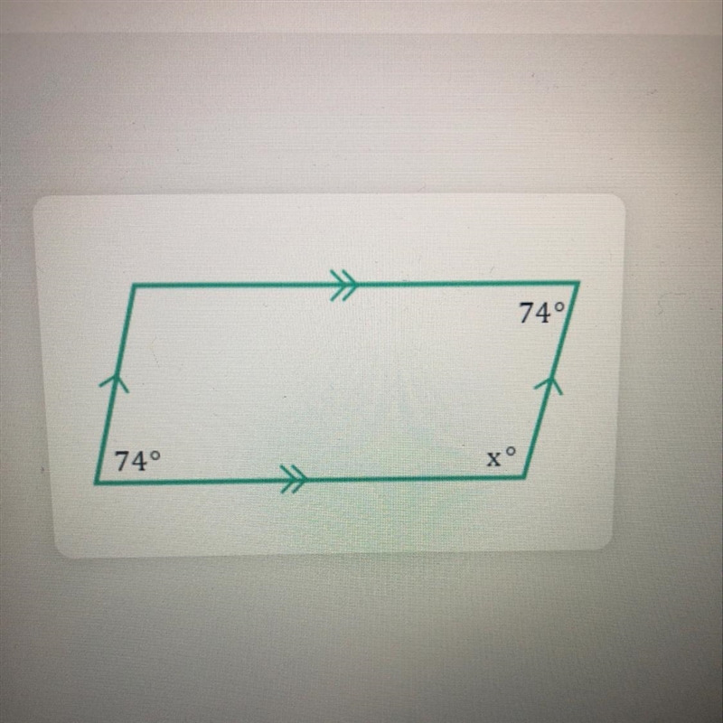 Find the value of x in the parallelogram below.-example-1