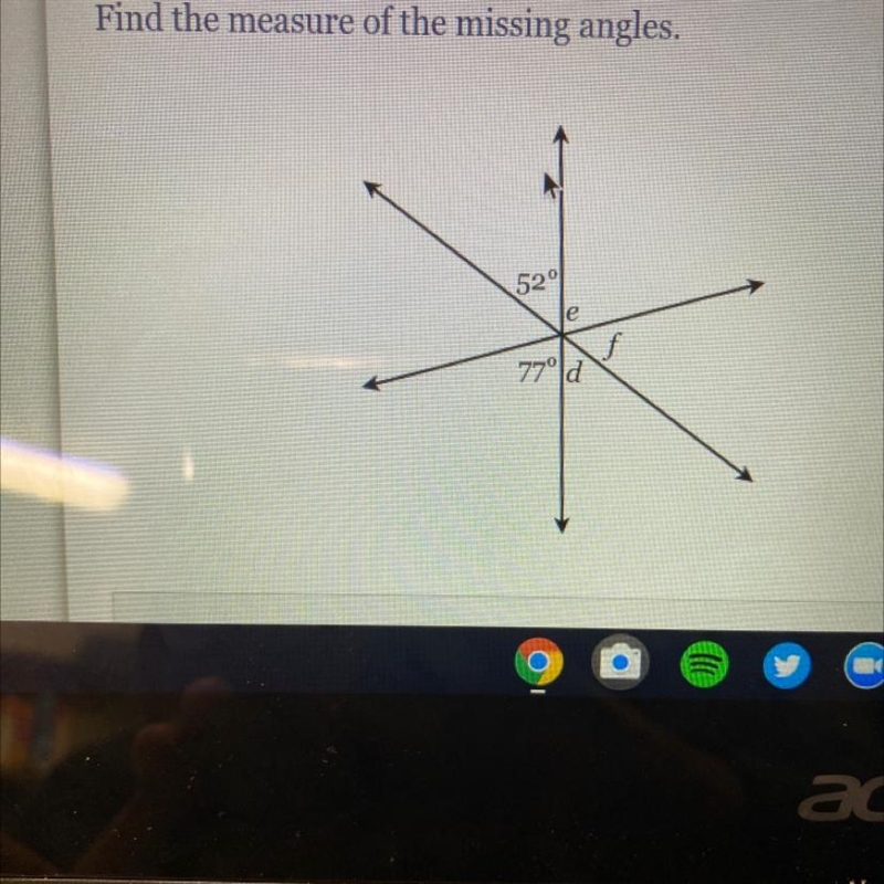 Find the measure of the missing angles! Pls help thank you-example-1