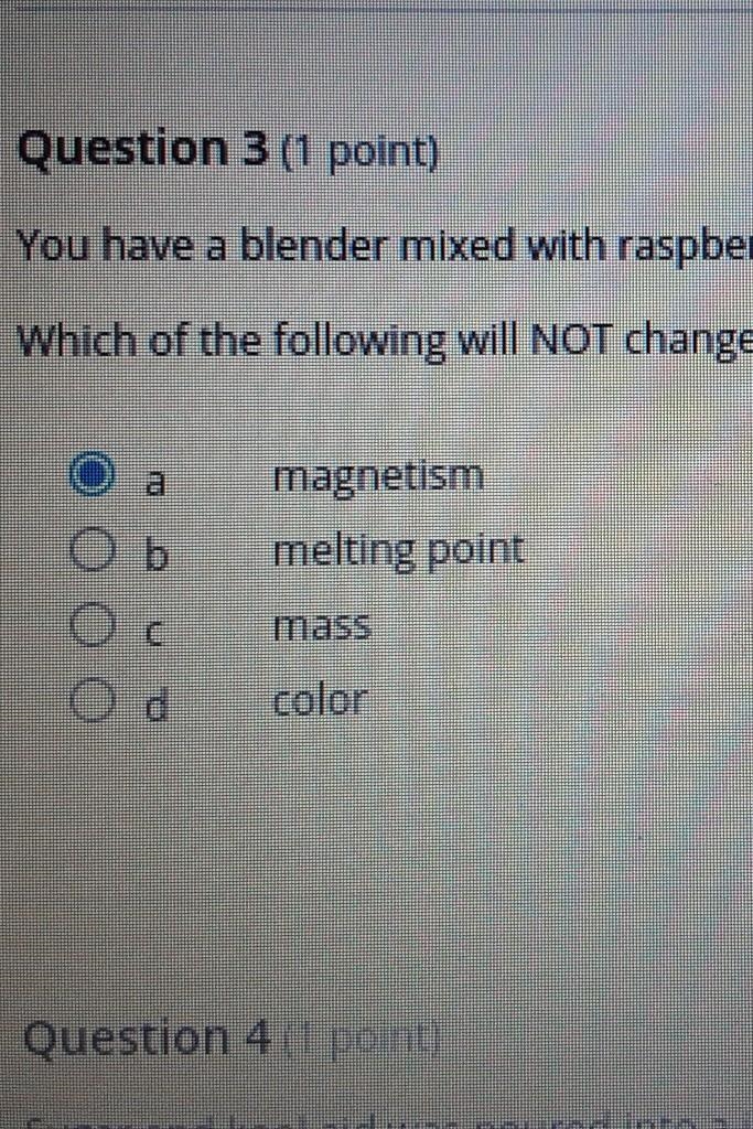 you have a blender mixed with raspberries,blueberries,ice, and water.Which of the-example-1