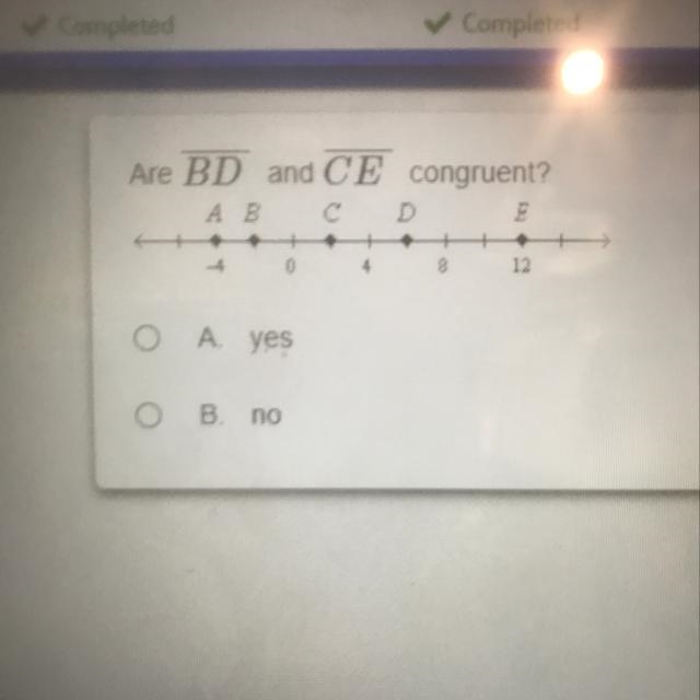 Are BD and CE congruent-example-1