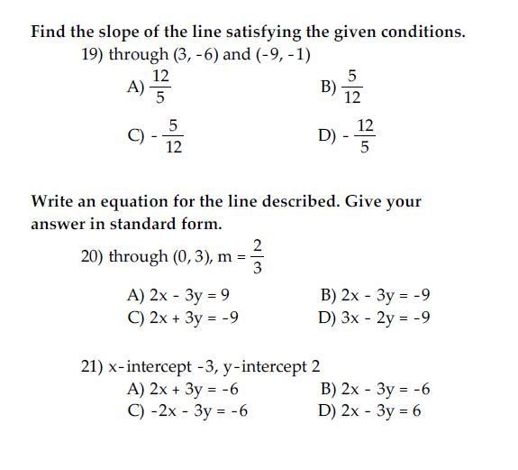 Find the slope of the line satisfying the given condition. Through (3,-6) and (-9,-1)-example-1