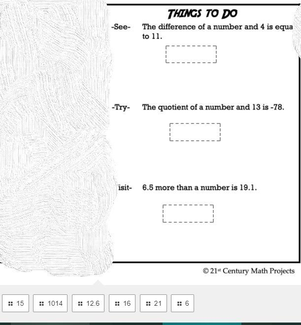 The little boxes on the bottom with the numbers in it are the answers. plz do all-example-1