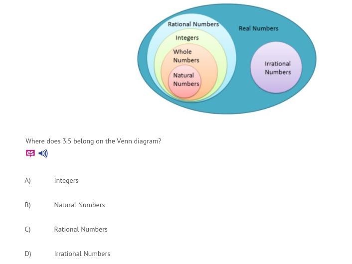 Where does 3.5 belong o the venn diagram-example-1