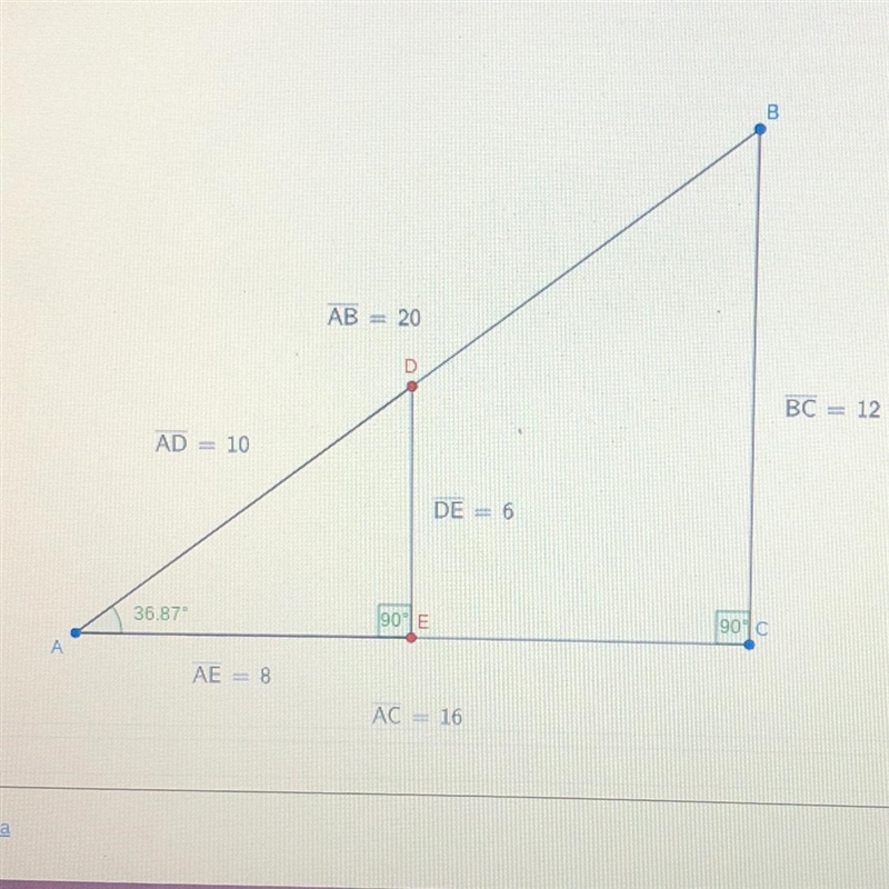 Move point F to various positions so the measure of ZA is approximately 15°, 30°, 45°, 60°, and-example-1