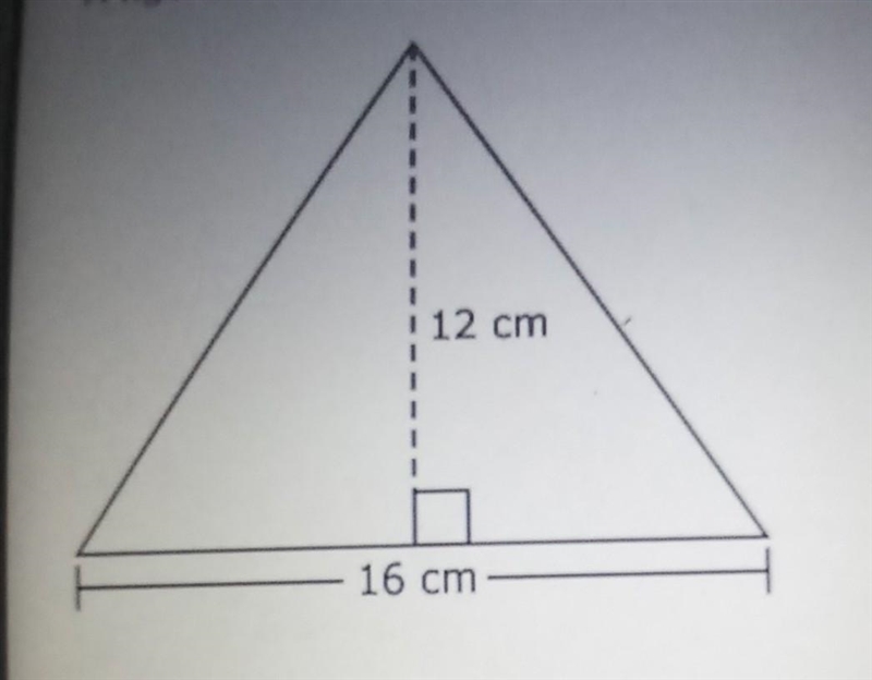 A figure is shown. What is the area of the figure. A 28cm2 B 56cm2 C 96cm2 D 192cm-example-1