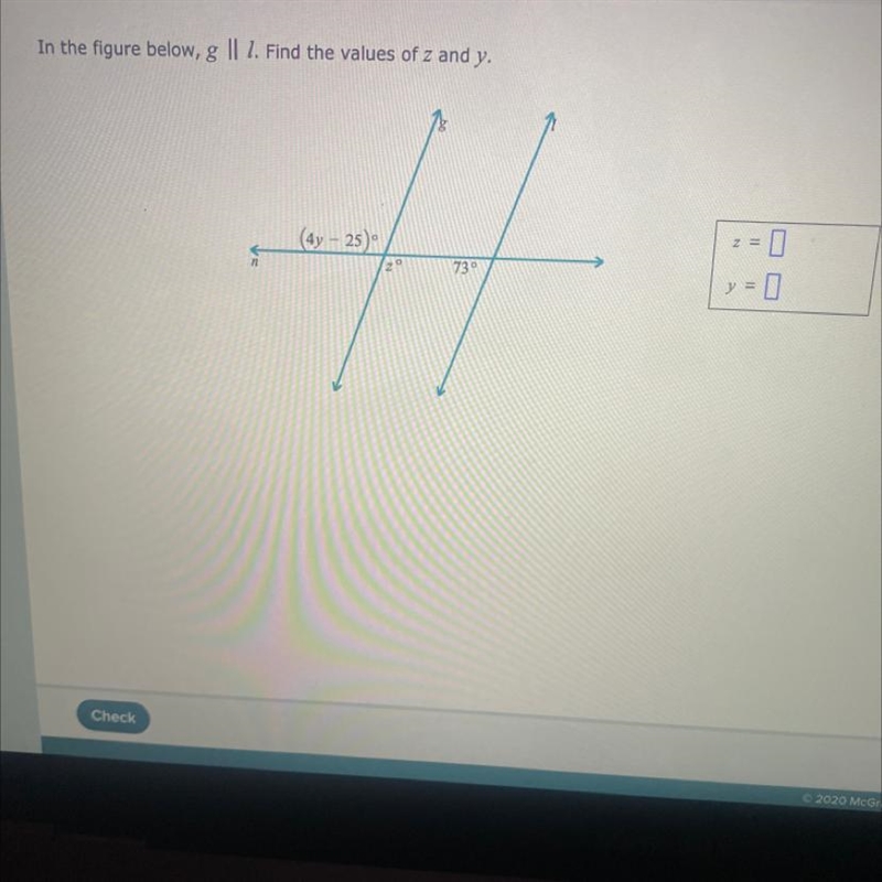 Z = (4y – 25° n zº 73° y = U-example-1