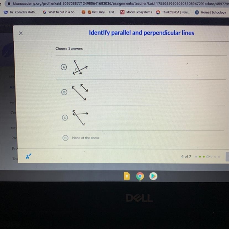 Which of these figures shows parallel lines? Help please-example-1