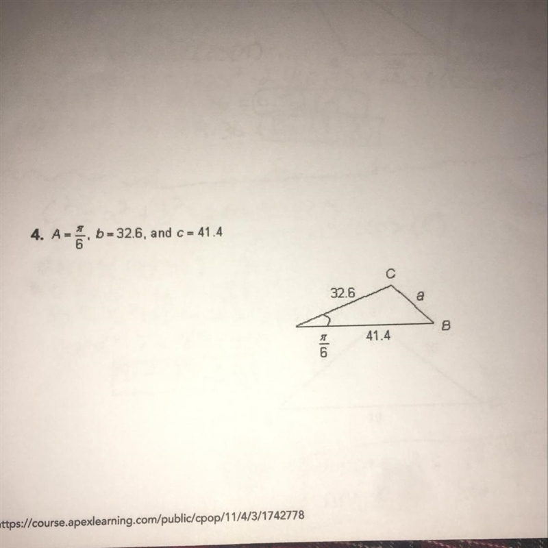 Assume the triangle has given measurements. solve for the remaining sides and angles-example-1