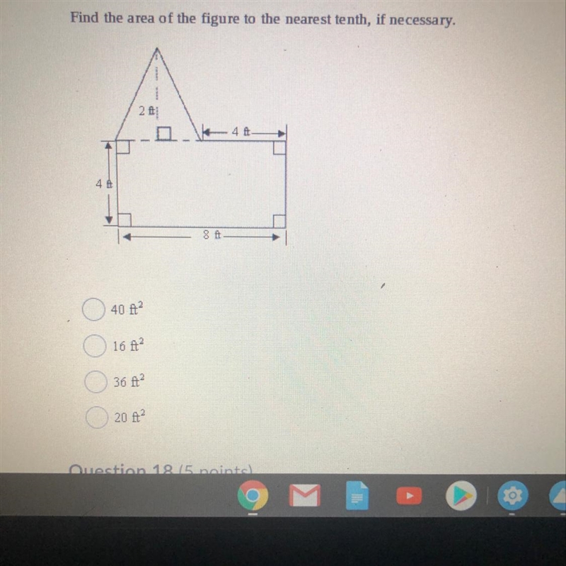 Find the area of the figure to the nearest tenth, if necessary.-example-1