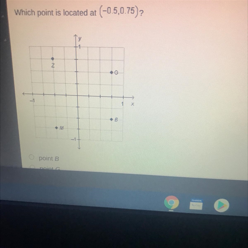 Which point is located at (-0.5, 0.75)?-example-1