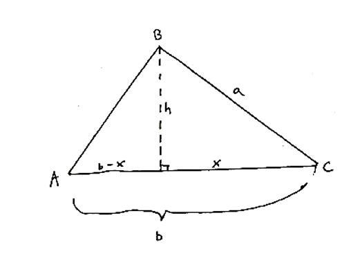 Use triangle ABC drawn below & only the sides labeled. Find the side of length-example-1