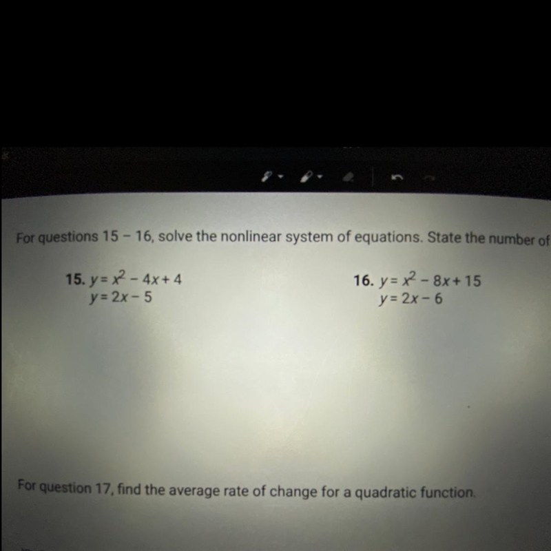 Solve the nonlinear system of equations. State the number of solutions.-example-1