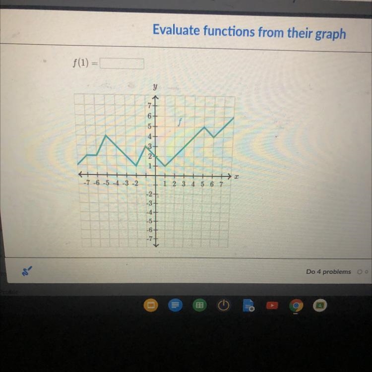 Evaluate functions from their graph .-example-1