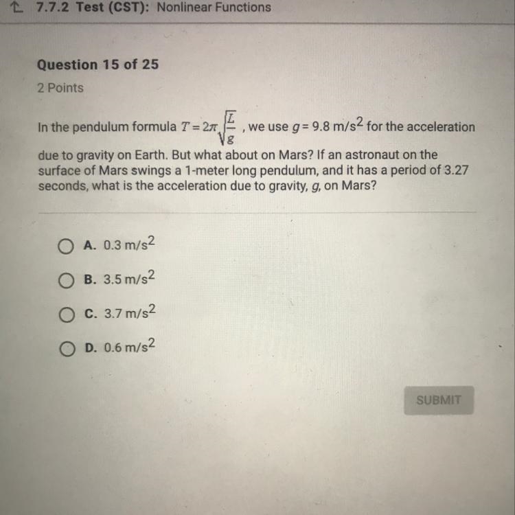 Pendulum formula need help asap-example-1