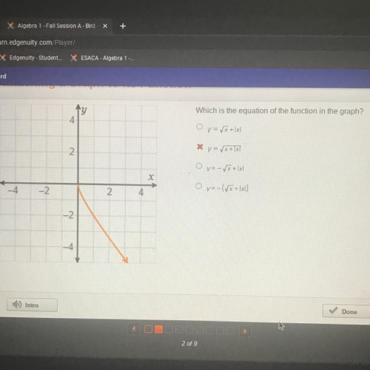 Which is the equation of the function in the graph?-example-1