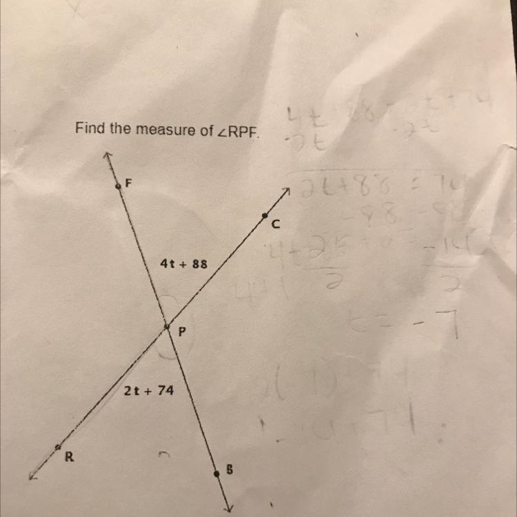 Find the measure of angle RPF-example-1