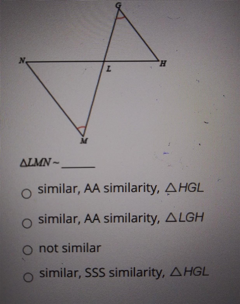 State if the triangles in each pair are similar. If so, State how you know they are-example-1