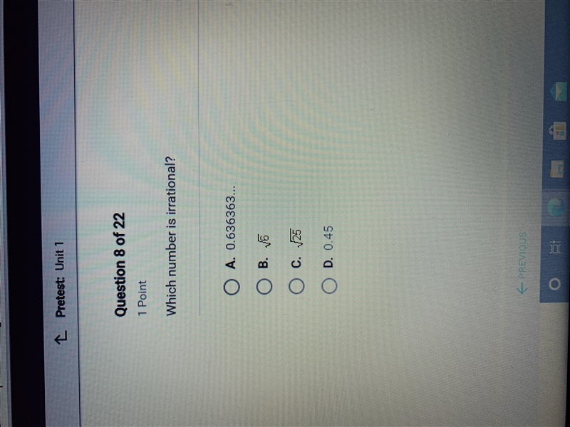 Which number is irrational??-example-1