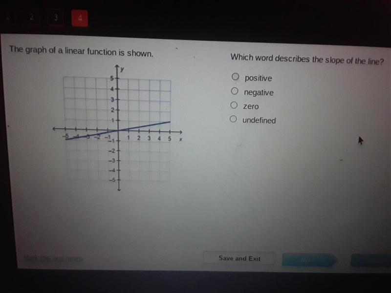 Which word describes the slope of a line-example-1