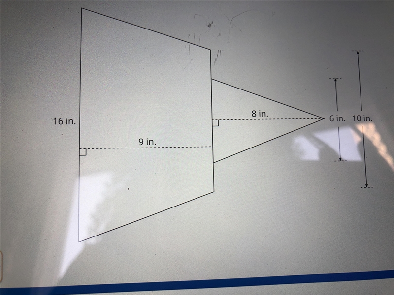 What is the total area of the figure below?-example-1