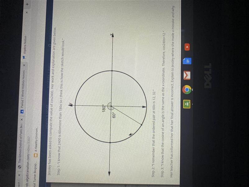 her teacher has informed her that her final answer is wrong. Explain to Jessley where-example-1