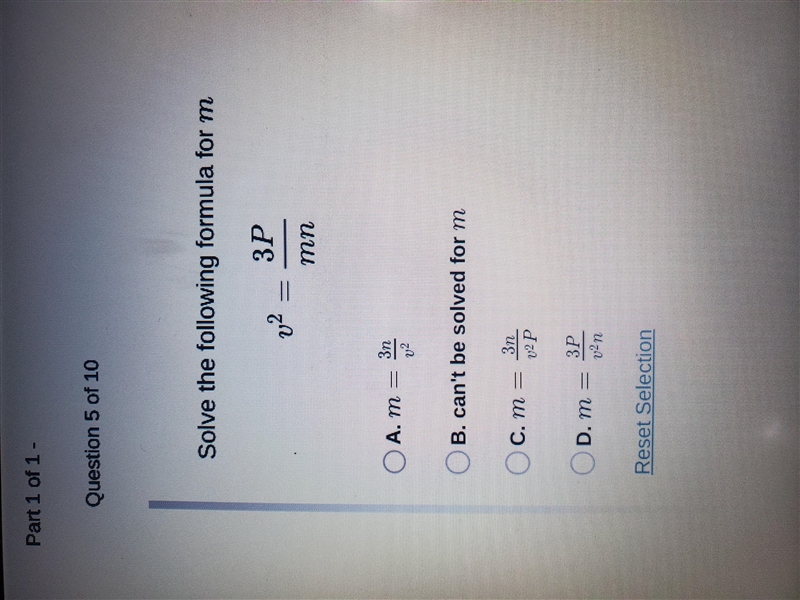 Solve the formula for m-example-1