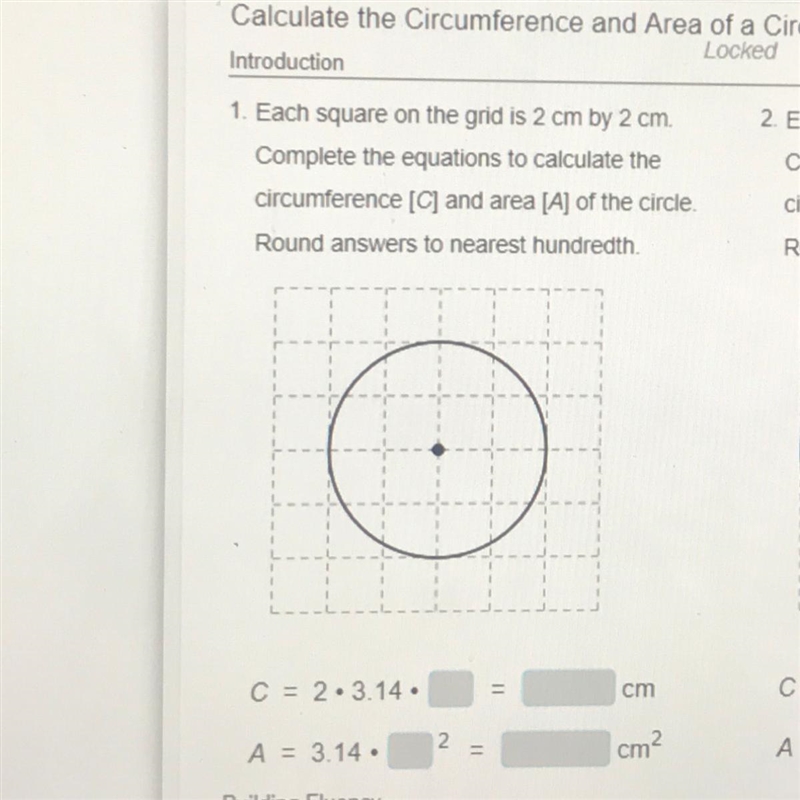 SOME ONE HELP PLZ CALCULATE THE CIRCUMFERENCE AND AREA OF A CIRCLE-example-1