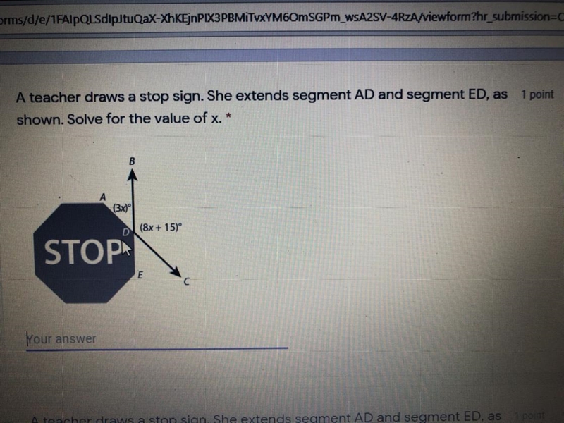 What’s the value of x? Answer fast please-example-1