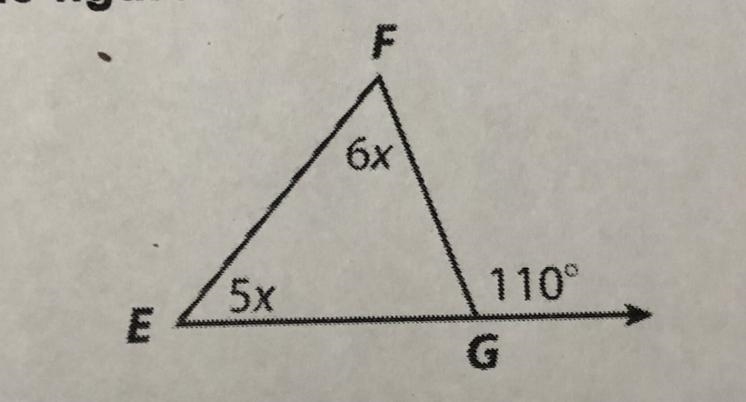 What is the measure of FEG? A. 30 degrees B. 40 degrees C. 50 degrees D. 70 degrees-example-1