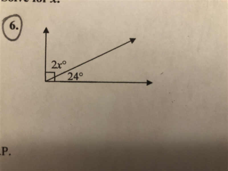 Write an equation for each description. solve for x-example-1