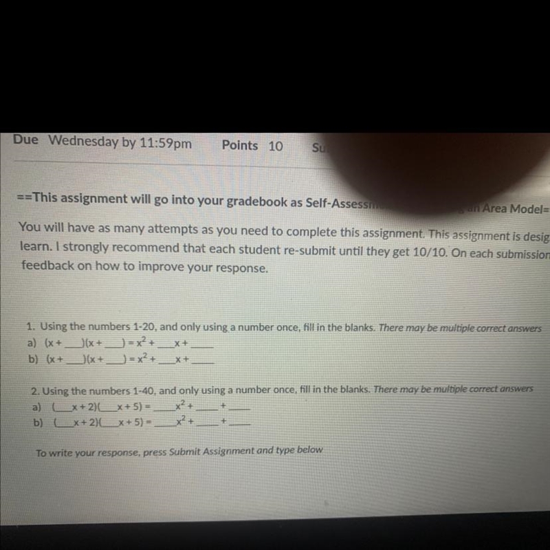 1. Using the numbers 1-20, and only using a number once, fill in the blanks. There-example-1