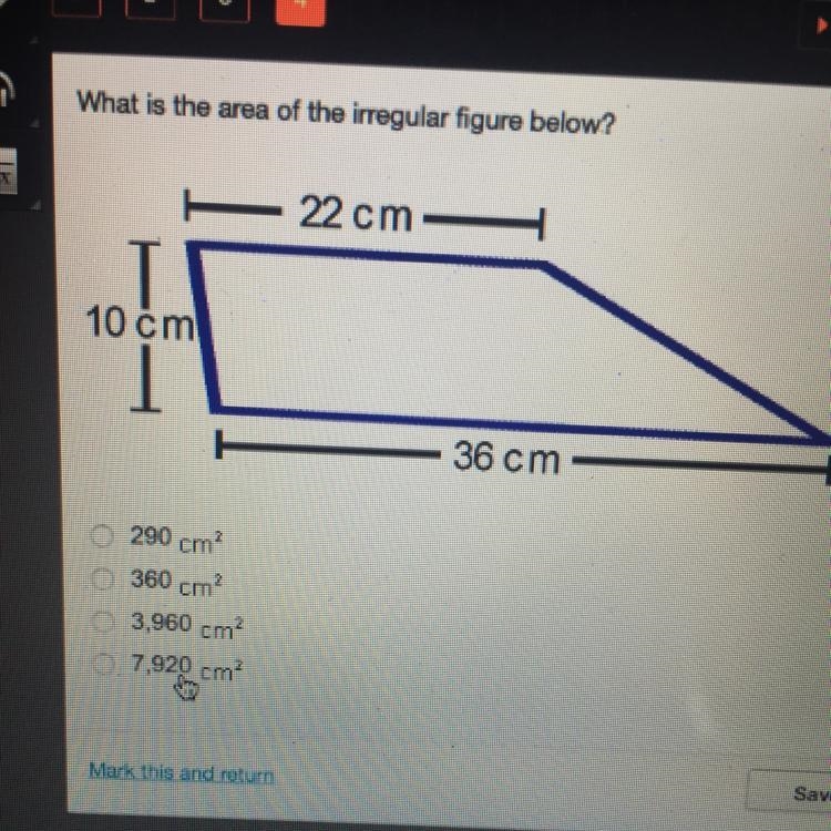 What is the are of three irregular figure below-example-1