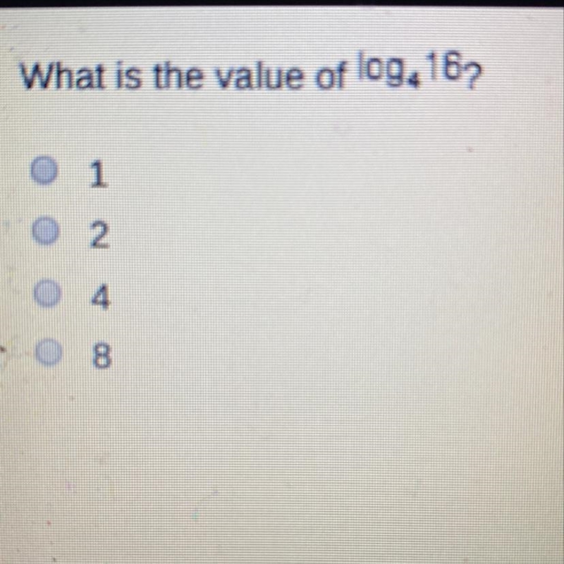 What is the value of log^416-example-1