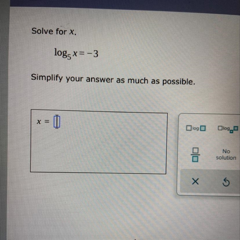 Solve for x. Simplify your answer as much as possible.-example-1