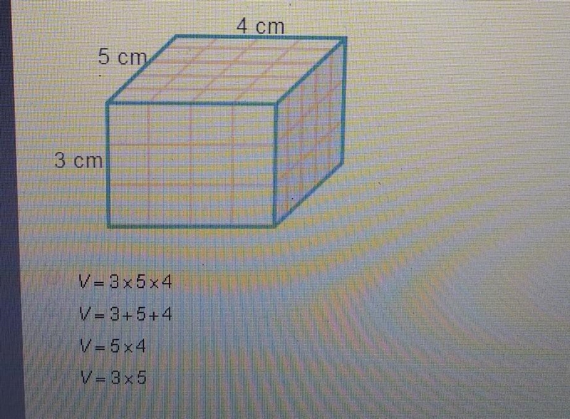 Which equation can be used to find the volume of this solid? ​-example-1