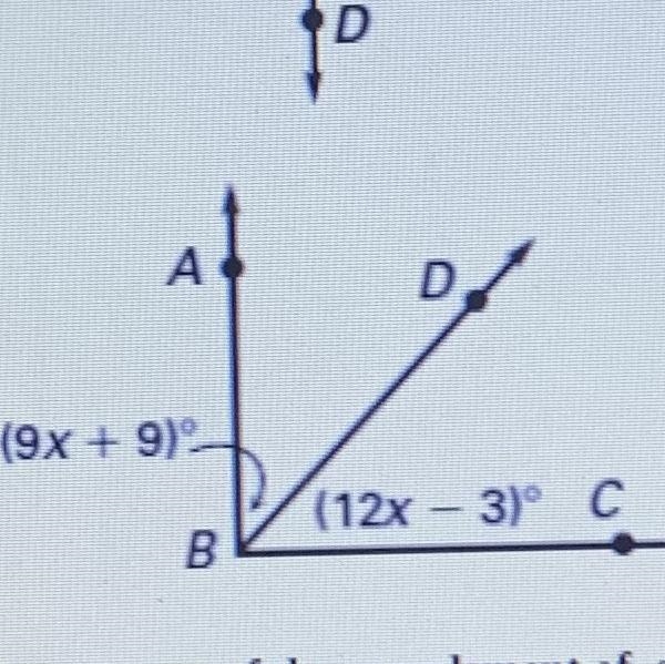 In the diagram, bisects ABC. Find mABD and mDBC-example-1