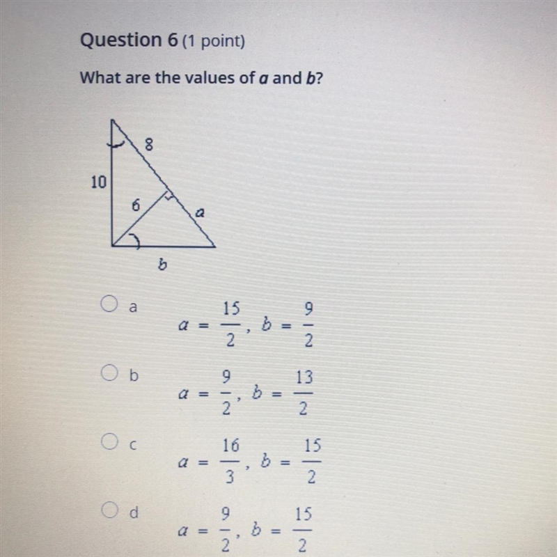 What are the values of a and b?-example-1