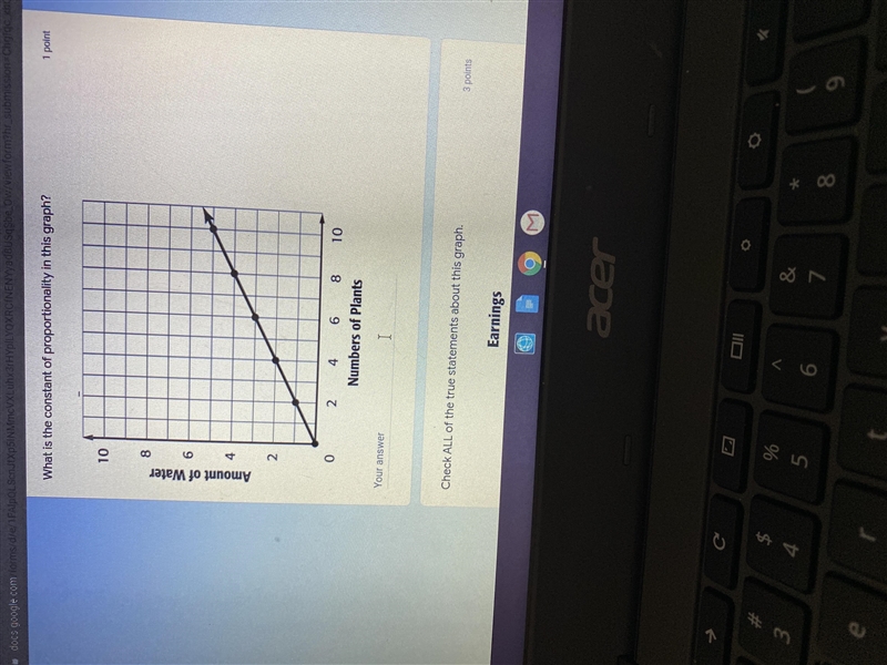 What is the constant proportionality of this graph-example-1