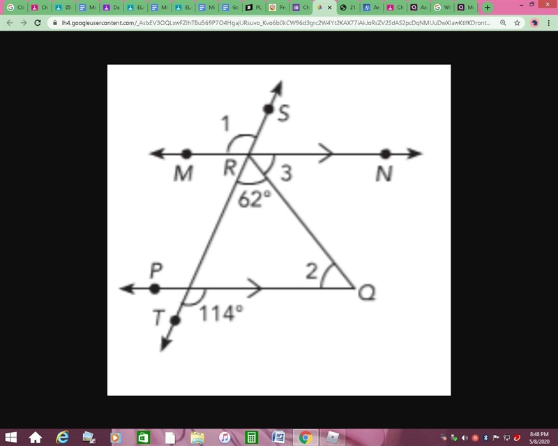 PLEASEE HELPPP MEE!! PLEASEE!!!!!!!!!!!!!!!!!!!! what is the measure of angle 3?-example-1