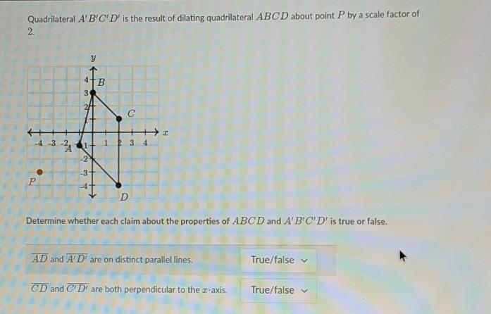 Determine whether the claims are true or false ​-example-1