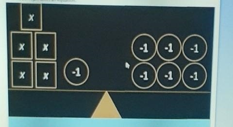 This model represents an equation •write an equation that could be used to solve x-example-1